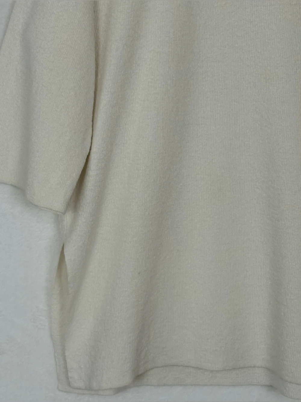 Eileen Fisher Organic Linen Boxy Knit Top Ivory S/M